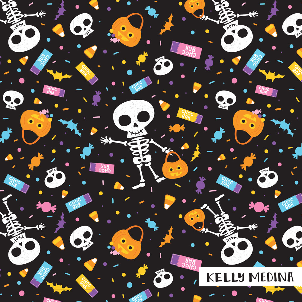 Skeletons and Candy Pattern